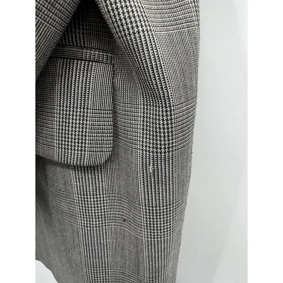 Christian Dior Vintage Men 48L Suit Jacket Coat Blazer Plaid Parisian Luxury Ivy - Picture 14 of 16